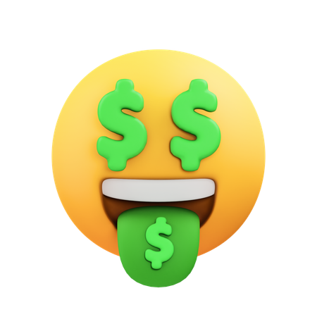 Emoji de cara de dinero  3D Icon