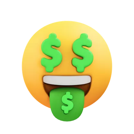 Emoji de cara de dinero  3D Icon