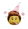 emoji de cara de festa