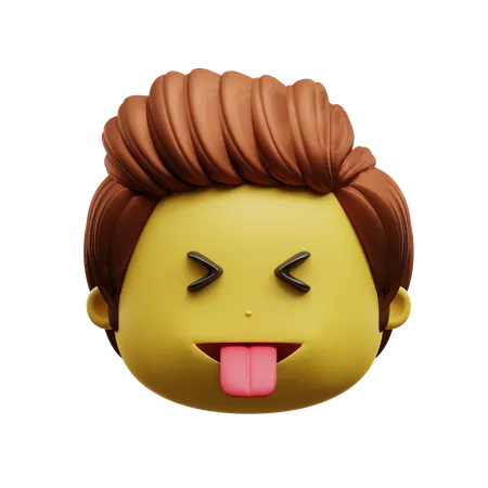 Emoji rosto língua de fora  3D Icon