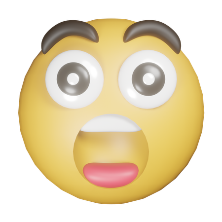 Emoji de surpresa chocada  3D Icon