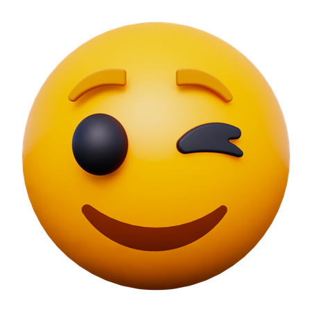 Emoji clignotant  3D Icon