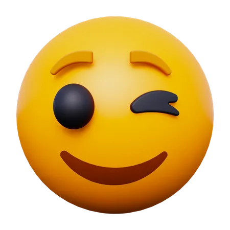 Emoji clignotant  3D Icon