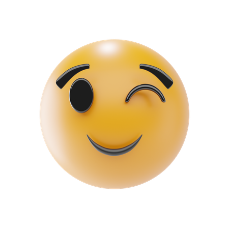 Emoji visage clignotant  3D Icon