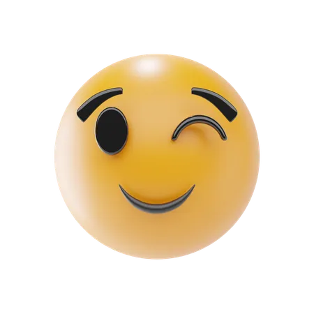 Emoji visage clignotant  3D Icon