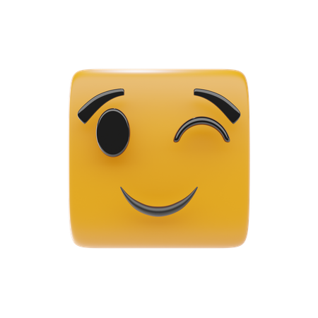 Emoji visage clignotant  3D Icon