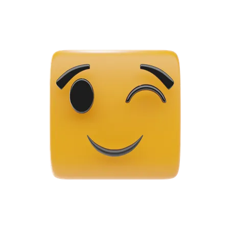 Emoji visage clignotant  3D Icon