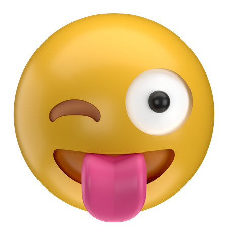 Emoji yeux clignotants  3D Icon