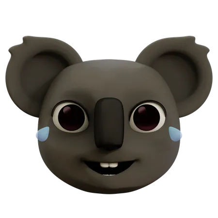 Emoji coala engraçado rindo alto  3D Icon