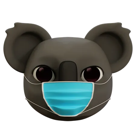 Emoji coala está com gripe  3D Icon