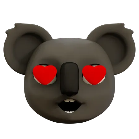 Emoji de amor de coala fofo  3D Icon