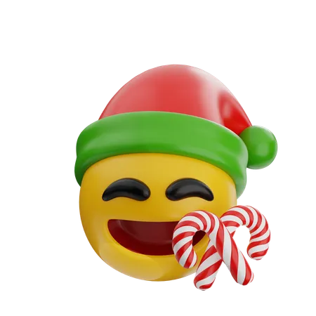 Emoji com doce  3D Icon