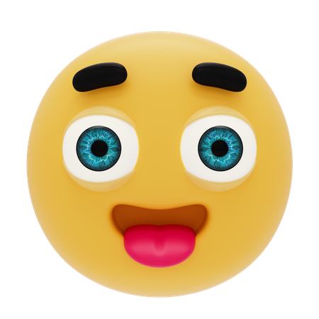 Emoji com língua  3D Icon