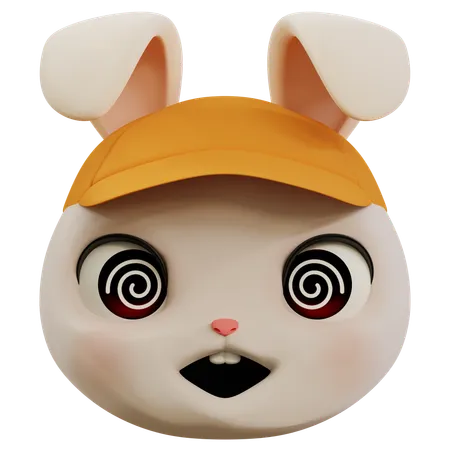 Emoji de conejo mareado  3D Icon