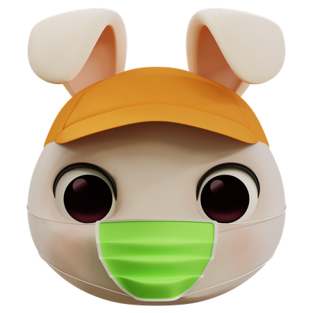 El conejo emoji tiene gripe  3D Icon