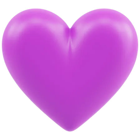 Emoji de corazón morado  3D Icon