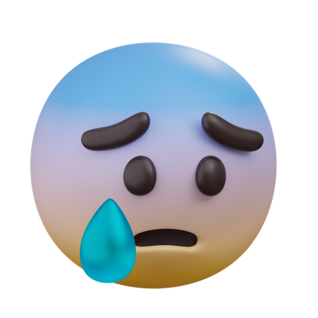 Emoji craintif  3D Icon