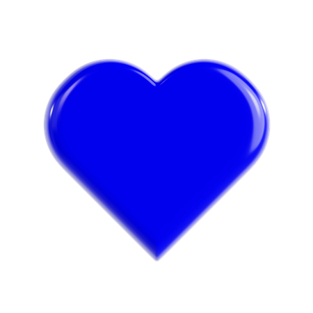 Emoji d'amour bleu  3D Icon