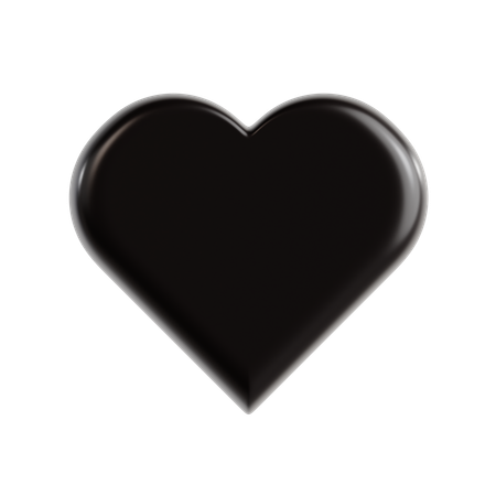 Emoji d'amour noir  3D Icon