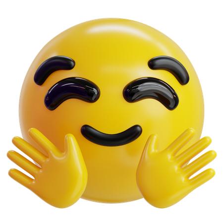 Abrazando emojis  3D Icon