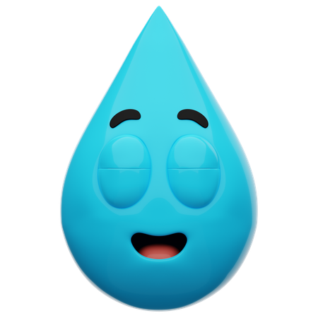 Emoji de agua feliz  3D Icon