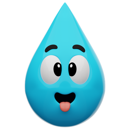 Emoji de agua sacando la lengua  3D Icon