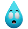 Emoji de agua sorprendida