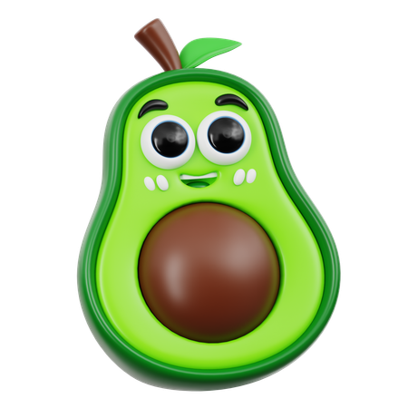 Lindo emoji de aguacate  3D Icon
