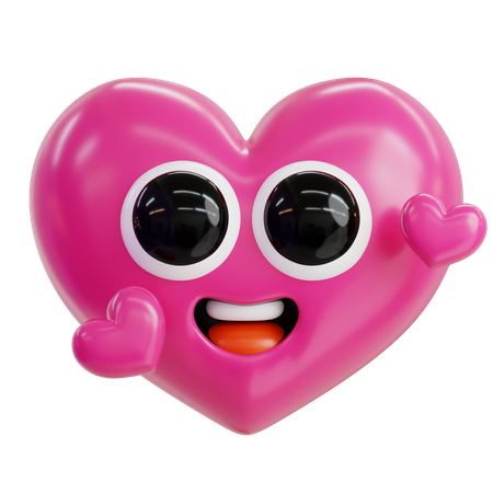 Emoji de amor con ojos de corazón  3D Icon