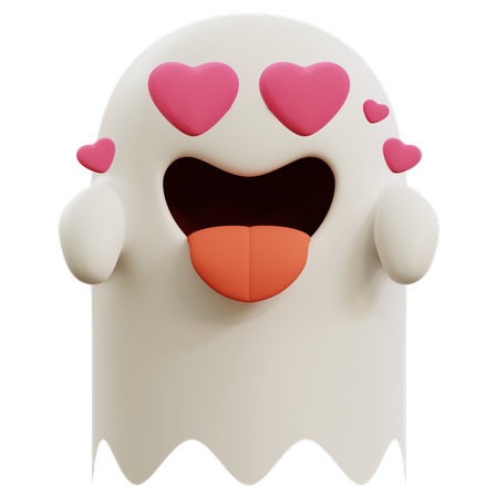 Emoji de amor fantasma  3D Icon