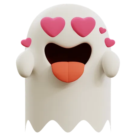 Emoji de amor fantasma  3D Icon