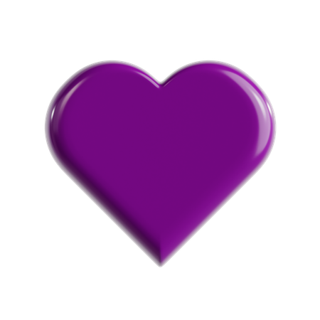 Emoji de amor morado  3D Icon