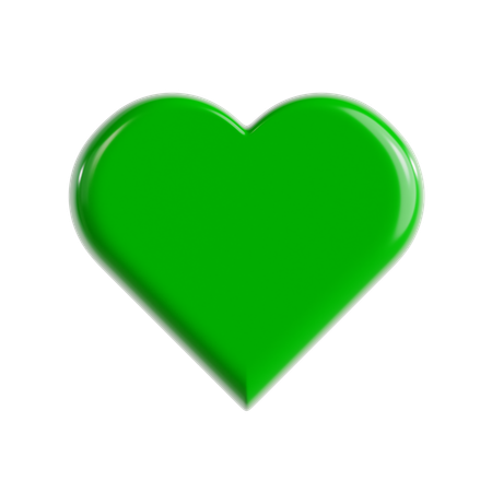 Emoji de amor verde  3D Icon
