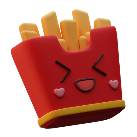 Emoji de batatas fritas  3D Icon