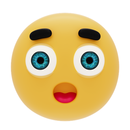 Emoji com boca aberta  3D Icon