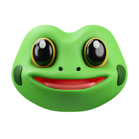 Emoji de cabeça de sapo  3D Icon