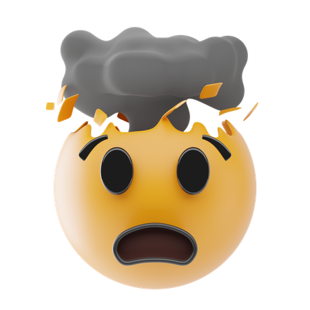 Emoji de cabeza explosiva  3D Icon