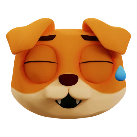 Emoji de cachorro fofo rindo  3D Icon