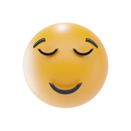 Emoji de cara de alivio  3D Icon