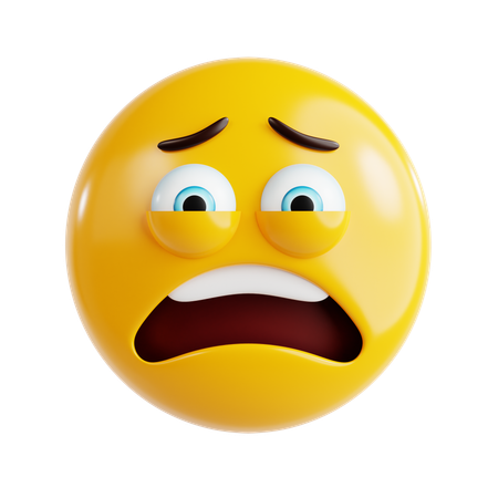 Emoji de cara ansiosa  3D Icon