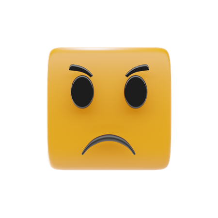 Emoji de cara brava  3D Icon