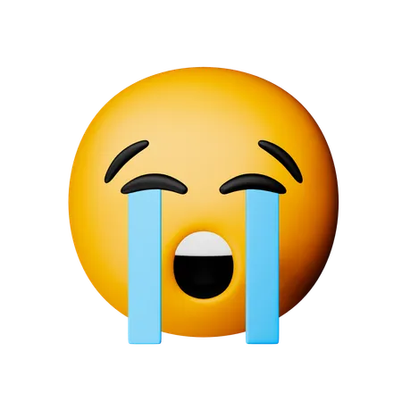 Emoji de rosto chorando alto  3D Icon
