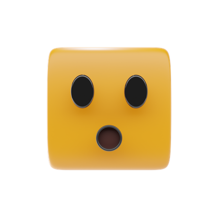 Cara con emoji de boca abierta  3D Icon