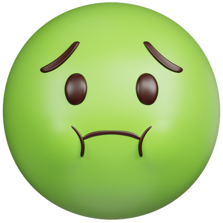Emoji con cara de náuseas  3D Icon