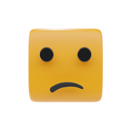 Emoji de cara confundida  3D Icon