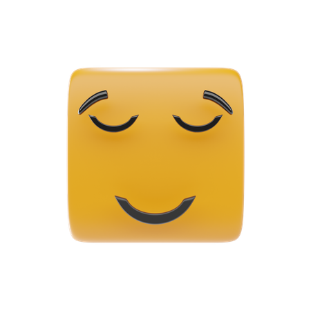 Emoji de cara de alivio  3D Icon