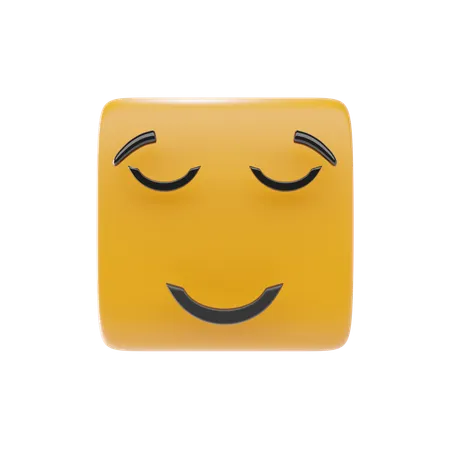 Emoji de cara de alivio  3D Icon