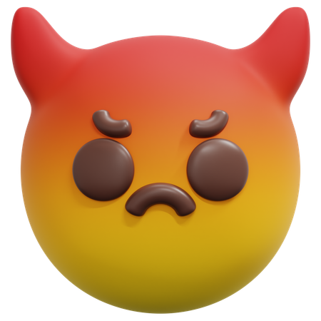 Emoji de cara de diablo enojado  3D Icon
