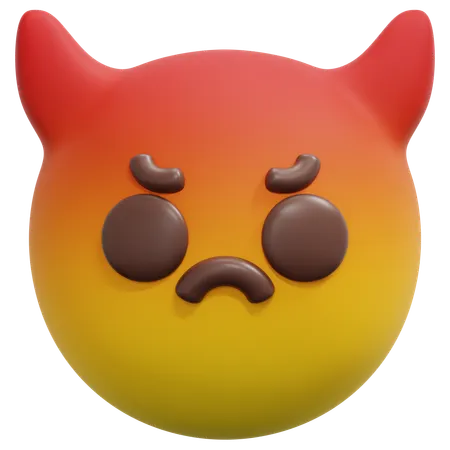 Emoji de cara de diablo enojado  3D Icon
