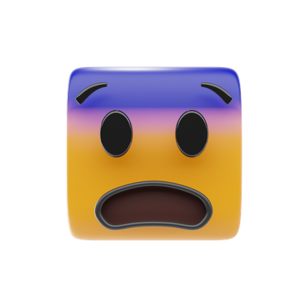 Emoji de cara de medo  3D Icon